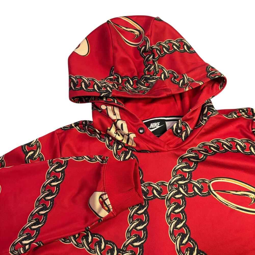 Nike Sportswear Red‎ Icon Clash Women's Cropped Hoodie Sweatshirt Size Small